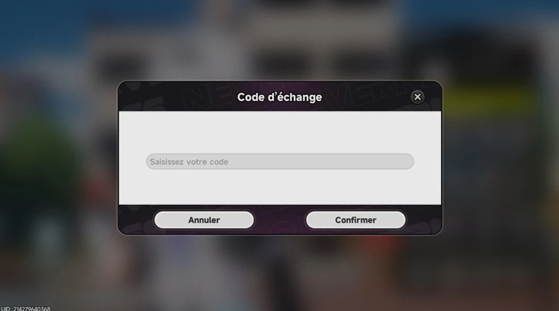 Entrer les codes Neverness to Everness