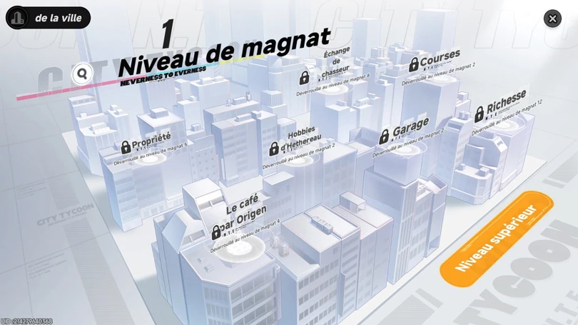 Les niveaux de magnat pour le guide Neverness to Everness du débutant