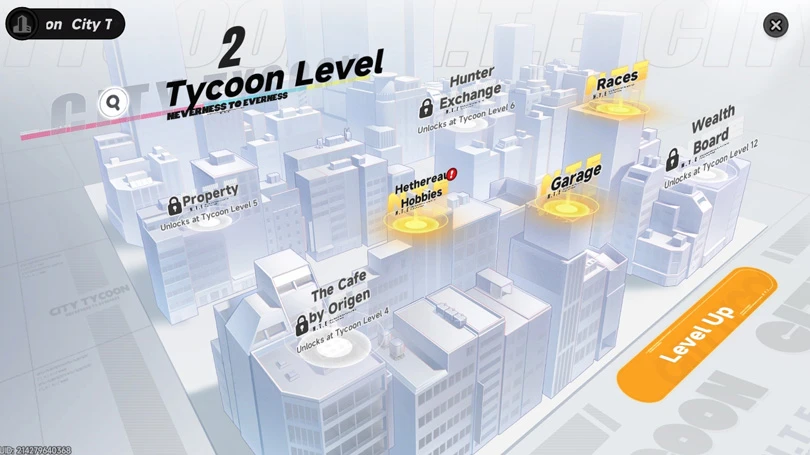 Tycoon Levels for the Neverness to Everness beginner's guide