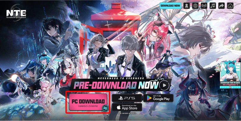 Download the launcher to play NTE on PC