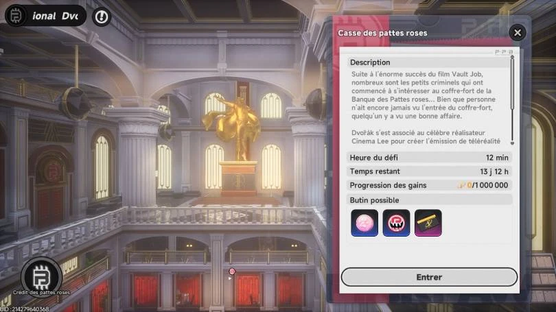 Infos sur le Casse des Pattes Roses Neverness to Everness