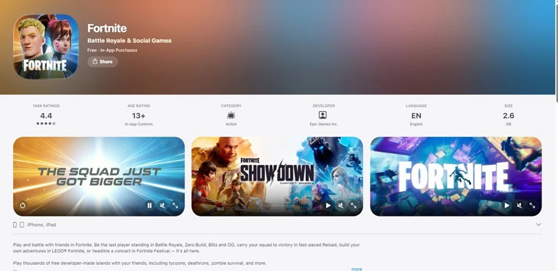 Fortnite returns to iOS