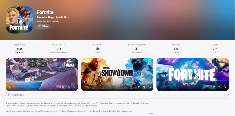Die Rückkehr von Fortnite auf iOS