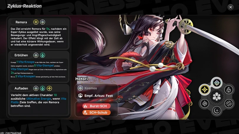 Der Hotori Build von Neverness to Everness Hotori Build