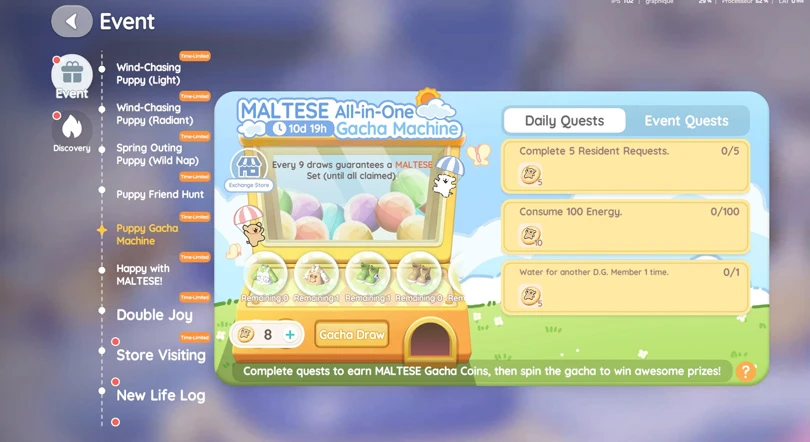 The Maltese Heartopia recipe gashapon