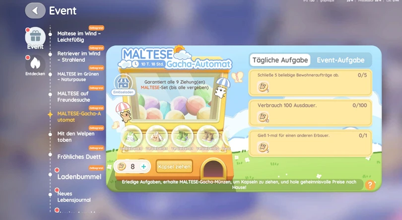 Das Gashapon der Malteser Rezepte Heartopia