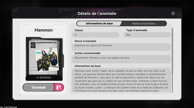 Commission d'Anomalie Mammon Neverness to Everness