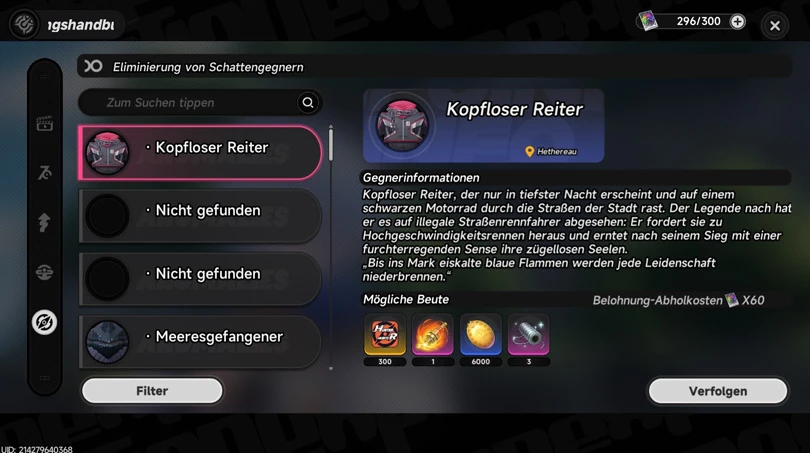 Infos über den NTE Kopfloser Reiter
