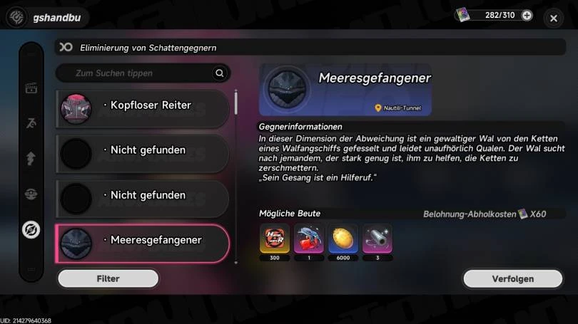 Infos über den Neverness to Everness Meeresgefangener