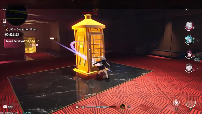 Der Boss Telefonzelle des Raub der rosa Pfötchen NTE