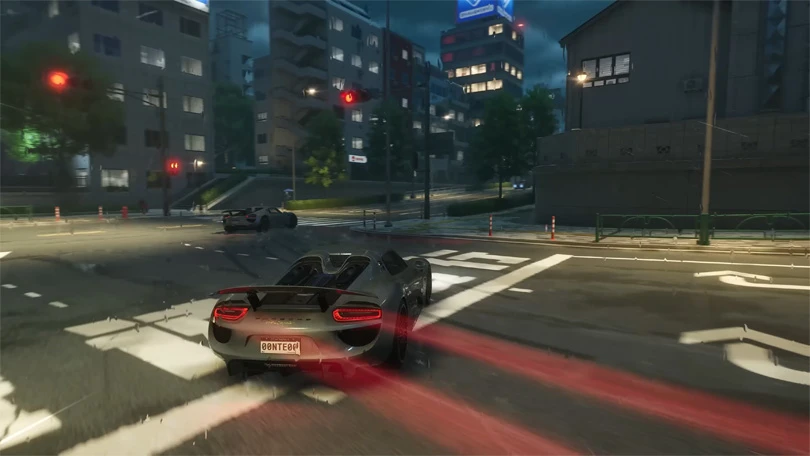 Rennen in Spyder 918 für die NTE x Porsche Collab