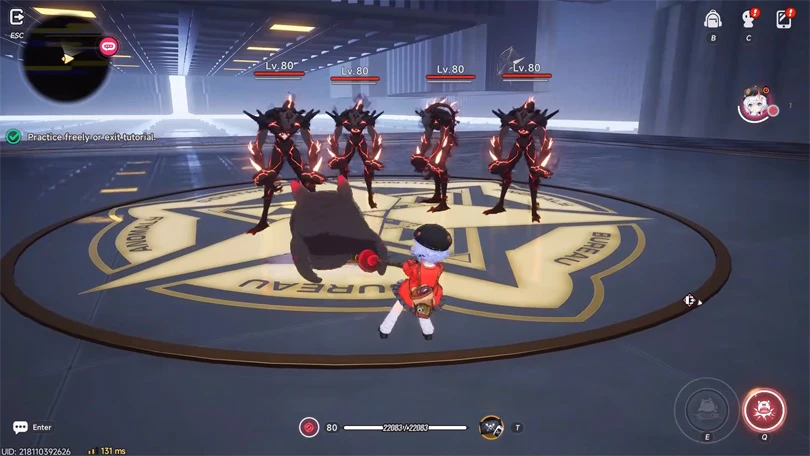 Gameplay for Neverness to Everness Sakiri build