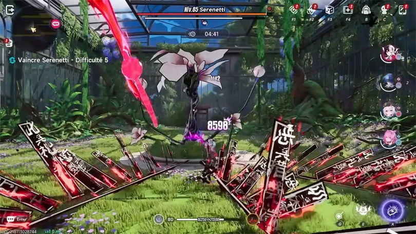 Gameplay for the Neverness to Everness Lacrimosa build