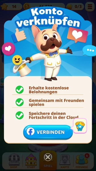 Lade Freunde auf Facebook ein, um Links für Carnival Tycoon Free Spins zu erhalten