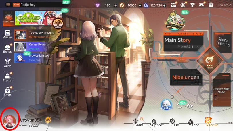 The menu to access the Dragon Raja: ReRise codes