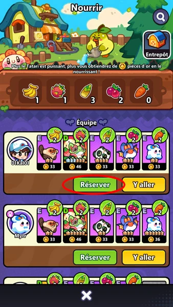 Les réservations de la Ferme Chaleureuse Clash of Critters