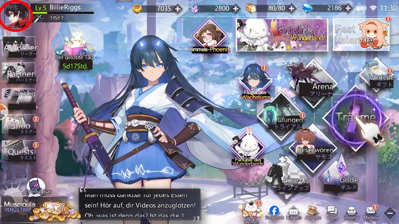 Gehen Sie ins Menü, um die IIllusion Connect: Re Codes abzurufen