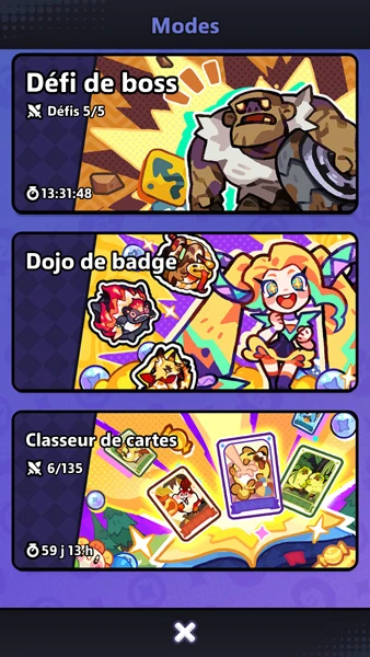 Modes de jeu pour l'évolution Clash of Critters
