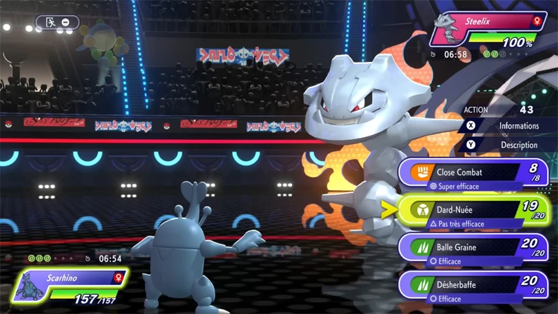 Aperçu d'un combat avant la sortie de Pokémon Champions sur mobile
