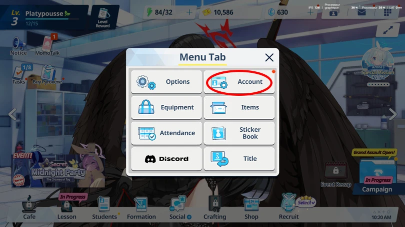 Account Blue Archive