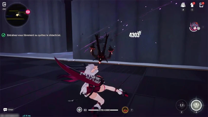 Gameplay pour le build Shinku Neverness to Everness