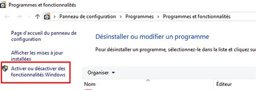 désactiver autres programmes virtualisation