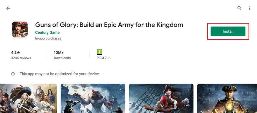 Install Guns of Glory on Google Play