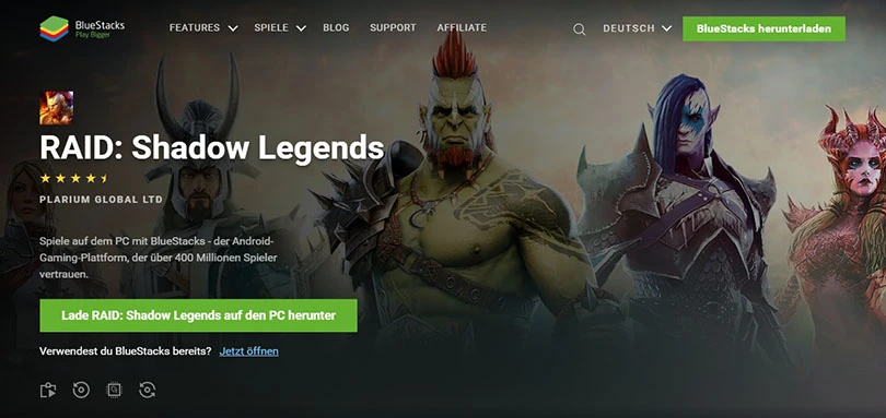 Android-Emulator herunterladen für  RAID Shadow Legends