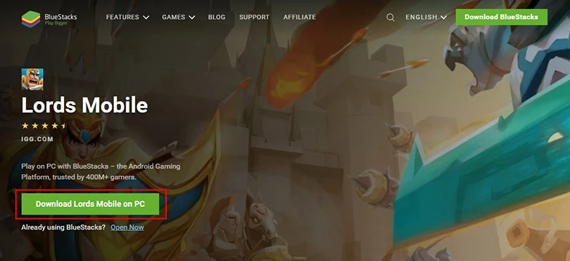 download Android lords mobile emulator