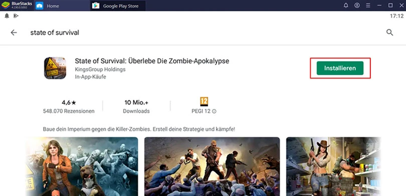 auf pc installieren State of Survival                                