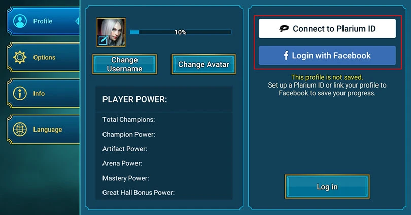 Erstellen Sie ein Konto am  RAID Shadow Legends