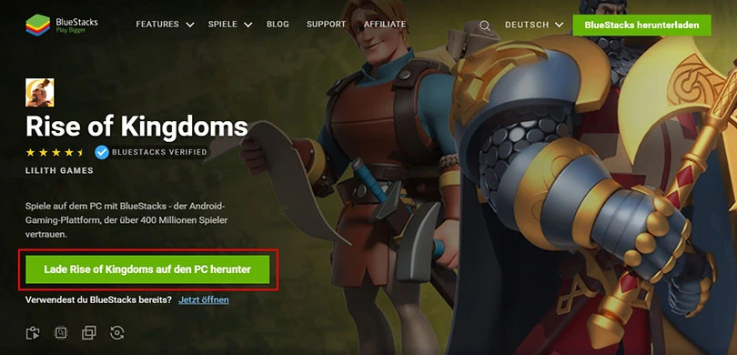 pc-Download-Seite Rise of Kingdoms                                