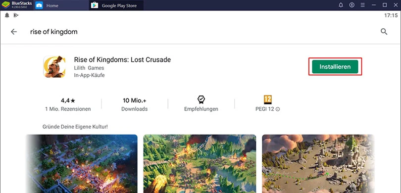 pc installieren Rise of Kingdoms                                