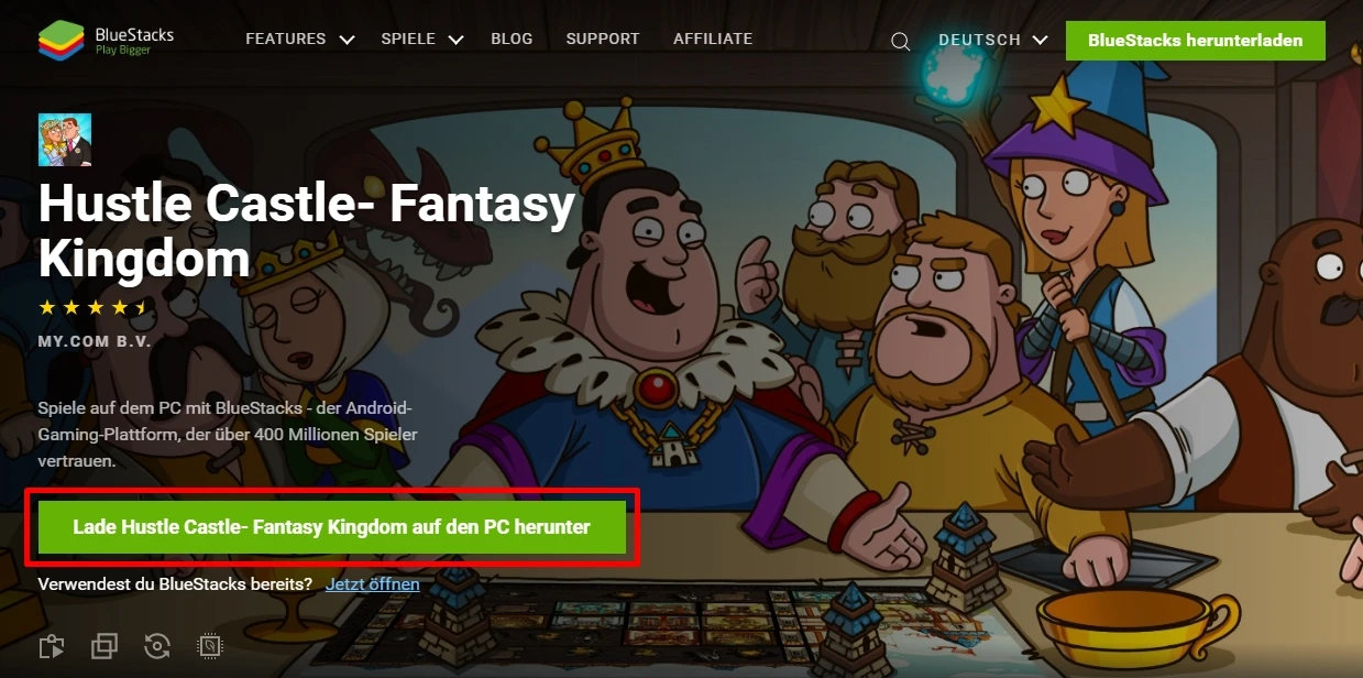 Android-Emulation herunterladen hustle castle