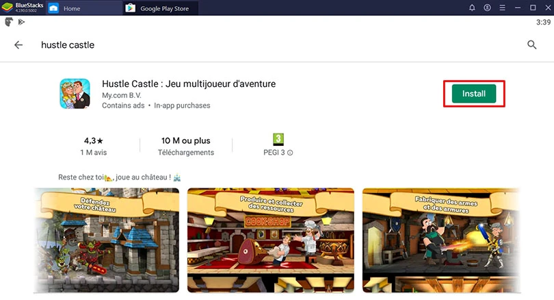install hustle castle on pc