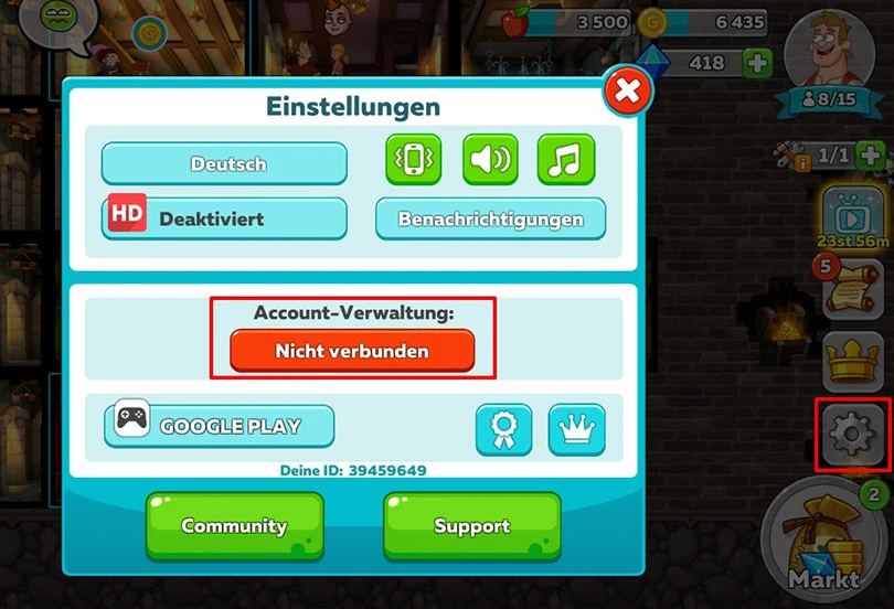 Kontoeinstellungen