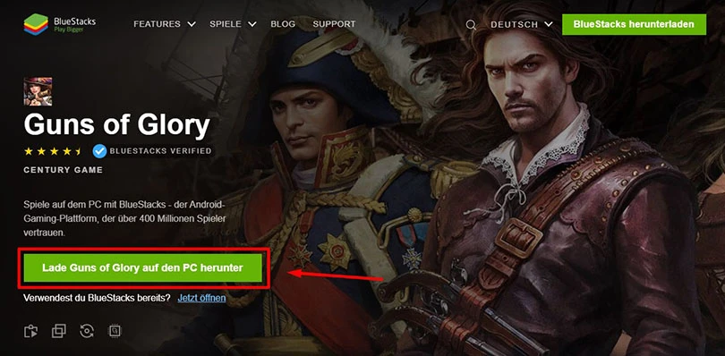 Download Android Emulator für Guns of Glory                                