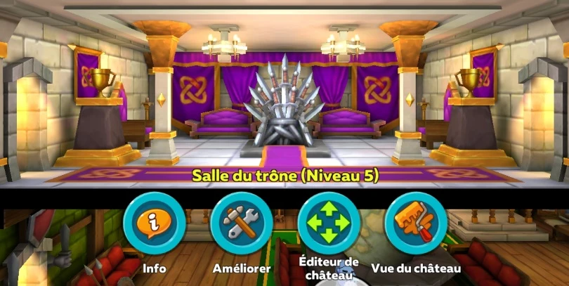 Salle du trône dans Hustle Castle