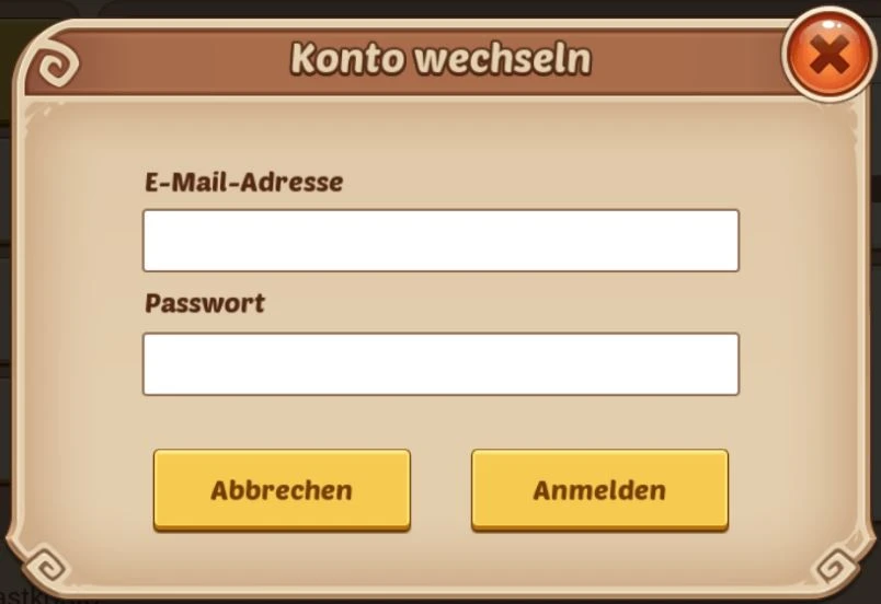 Konto ändern in Idle Heroes