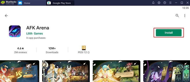 install afk arena on pc