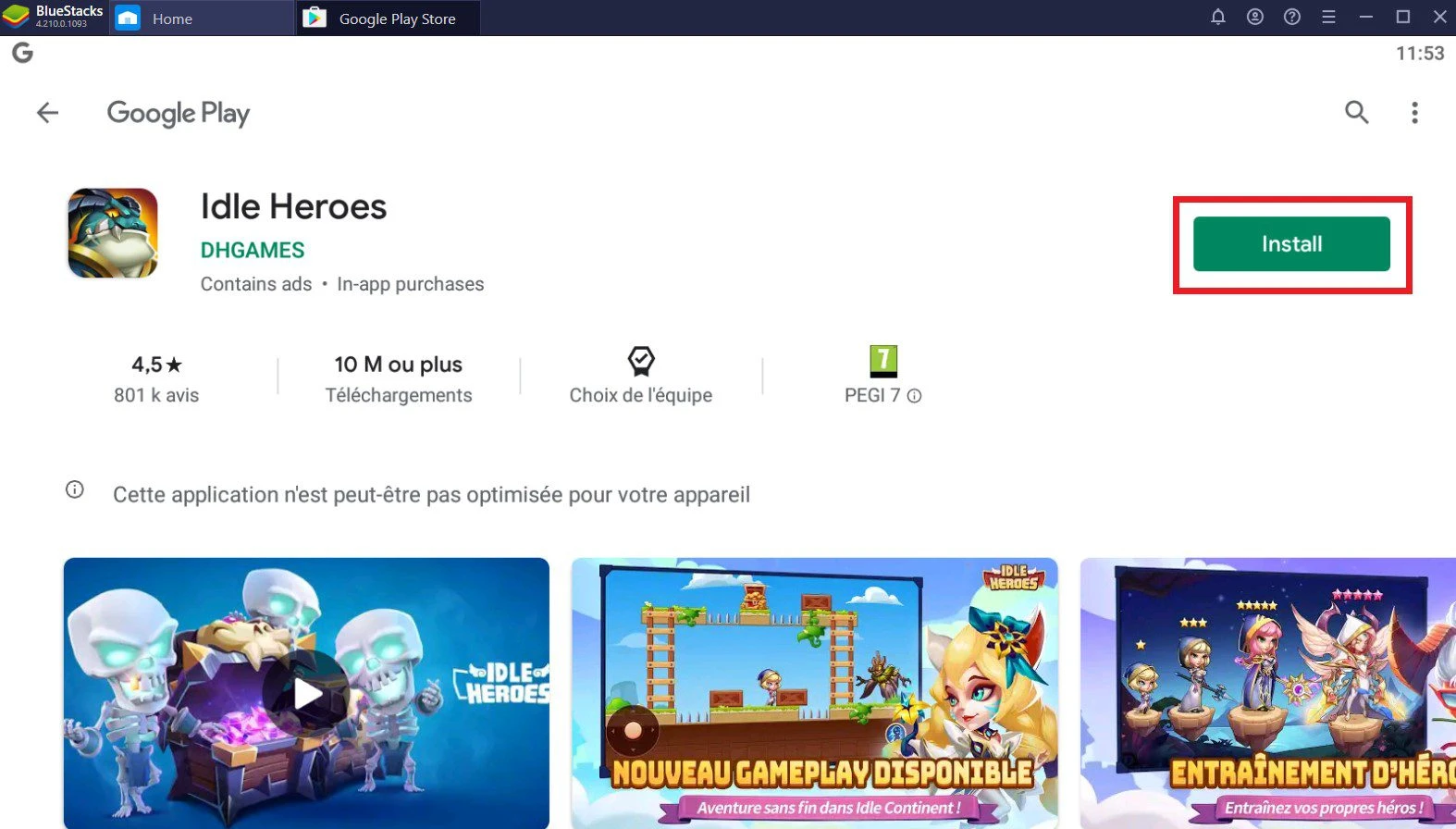 Install Idle Heroes on your PC