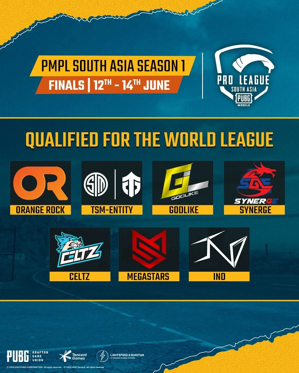 La PUBG Mobile World League 2020 Season Zero équipes qualifiees