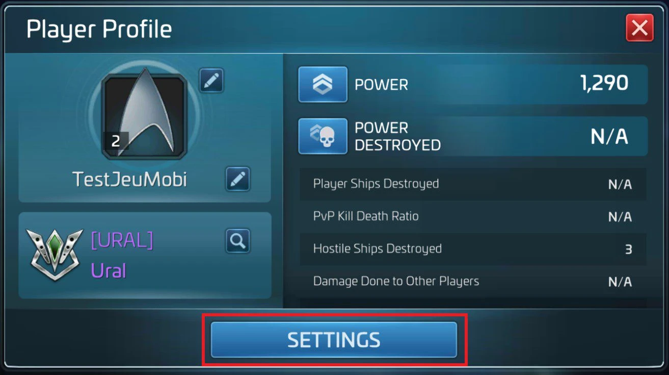 player profile parameters