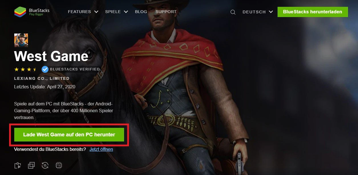 Android-Emulator herunterladen West Game