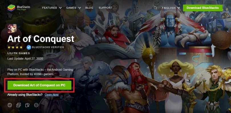 download Android emulator to play Art of Conquest on PC