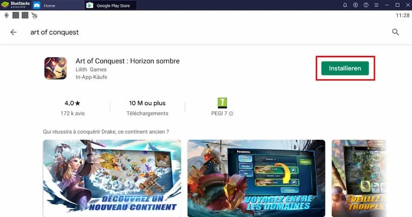 PCArt of Conquest -Installation