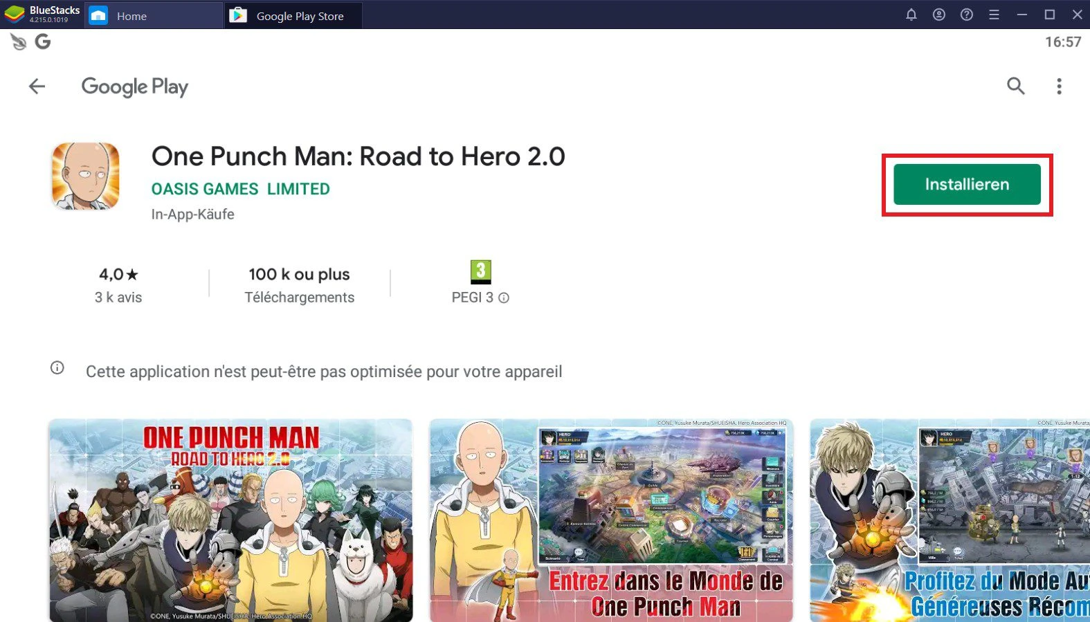 Road to Hero 2.0 im Google Play Store von BlueStacks