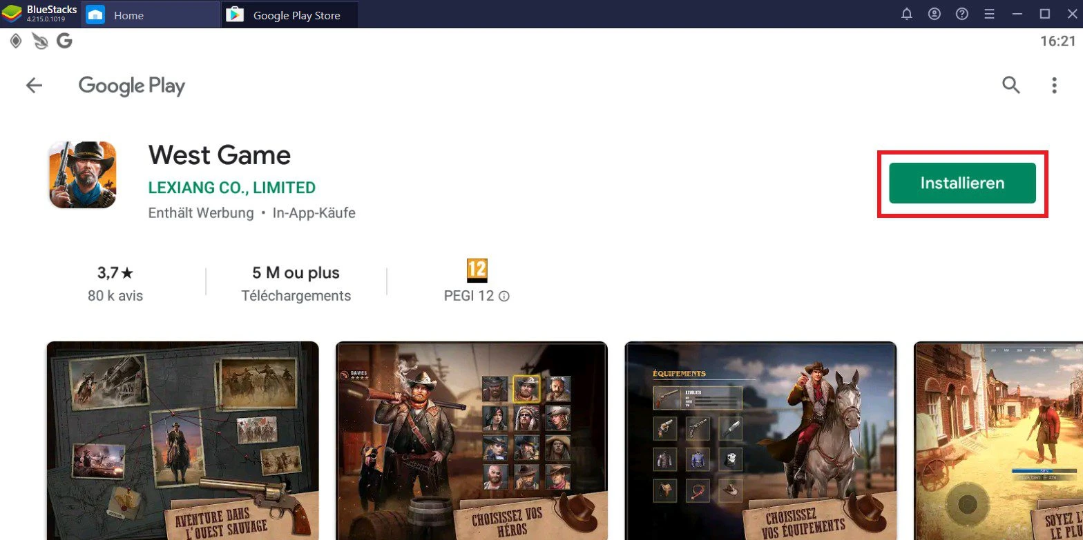 Auf PC installierenWest Game