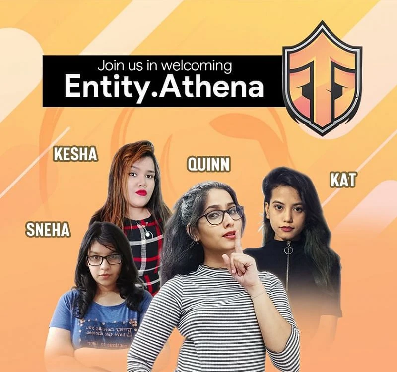 L'équipe PUBG de femmes d'Entity Athena.