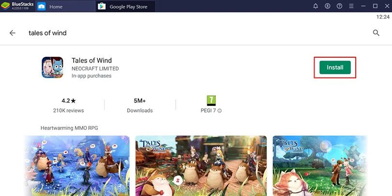 install tales of wind pc